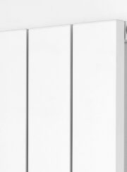 Duoline Smooth face Aluminum Contemporary Radiator finished in white