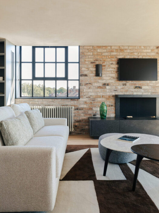 The Radiator Centre White Horizontal Column Radiator in Living Room