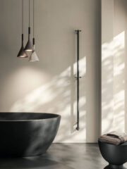 616X Matt Black Stick Bar Towel Rail